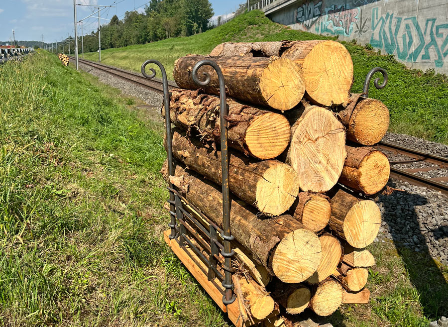 NaturZG Holzbeigen  Foto: Ursula Herzog